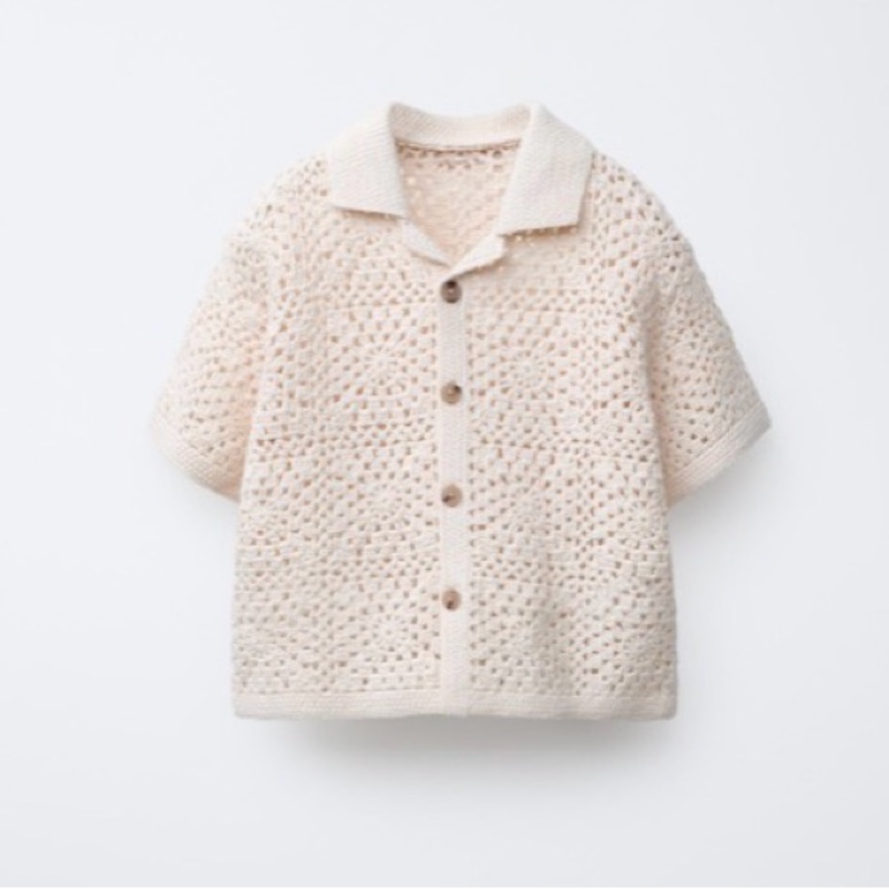 NWT ZARA kids 2T Crochet Knit Shirt